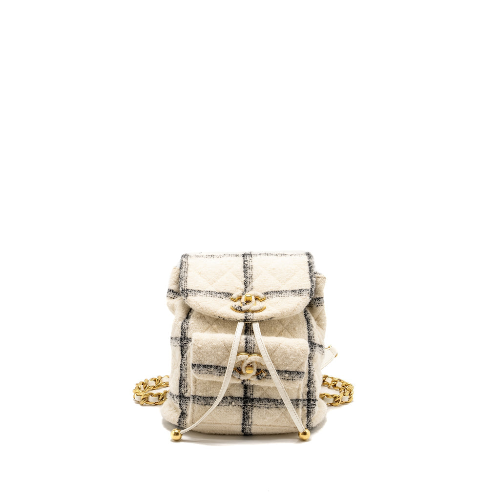 DUMA BACKPACK FABRIC WHITE/MULTICOLOUR GHW (MICROCHIP)