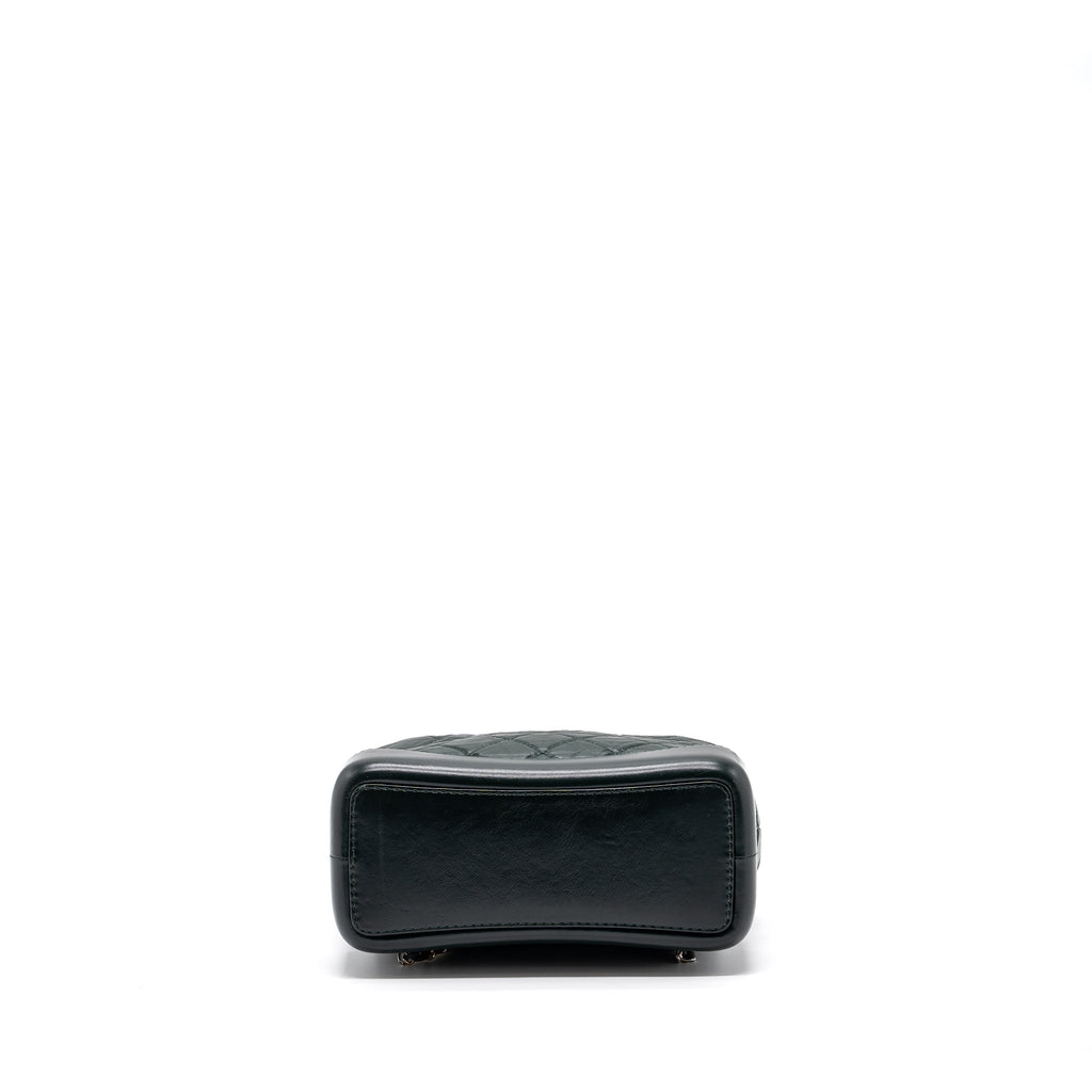 SMALL GABRIELLE BACKPACK AGED CALFSKIN DARK GREEN MULTICOLOUR HARDWARE