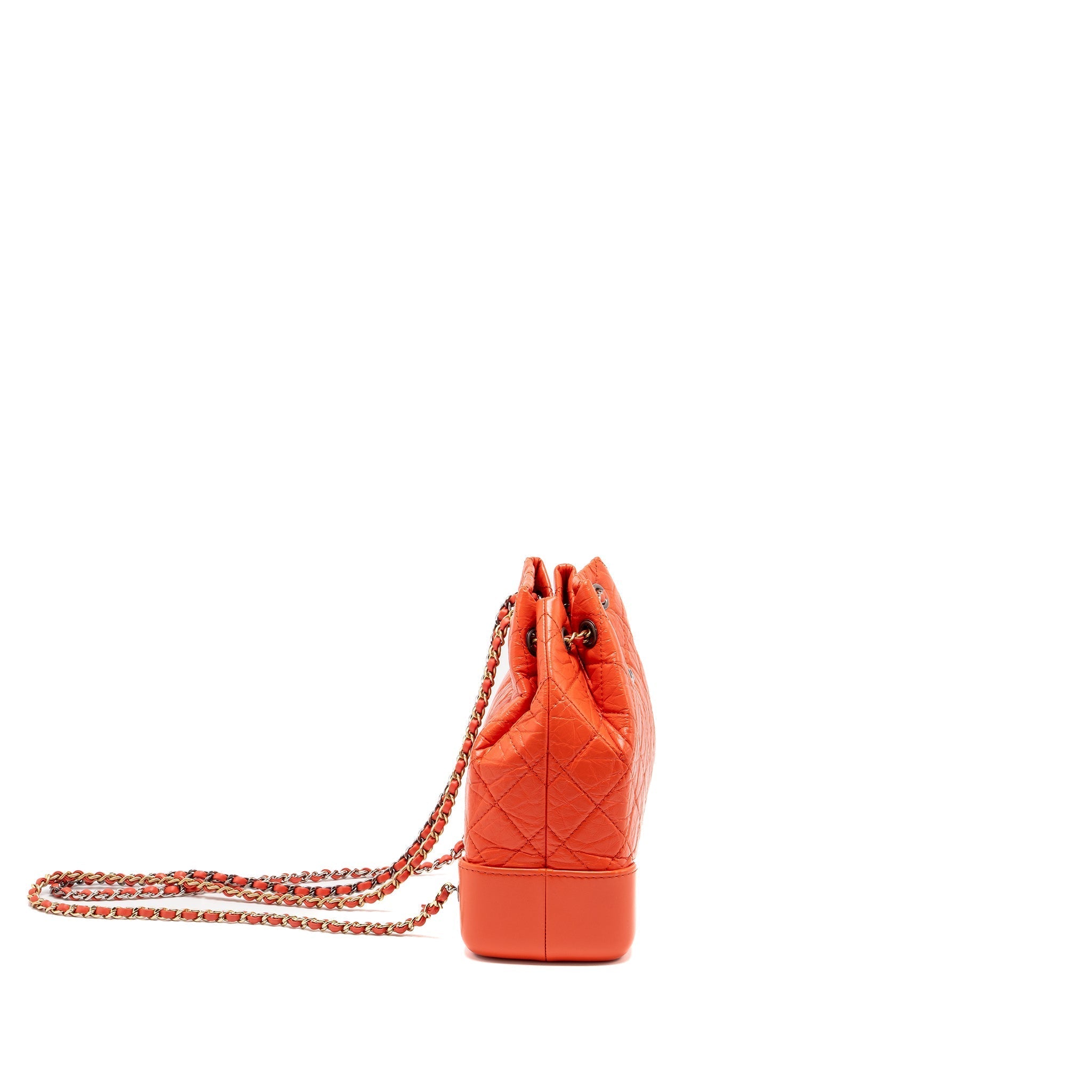 SMALL GABRIELLE BACKPACK AGED CALFSKIN RED MULTICOLOUR HARDWARE