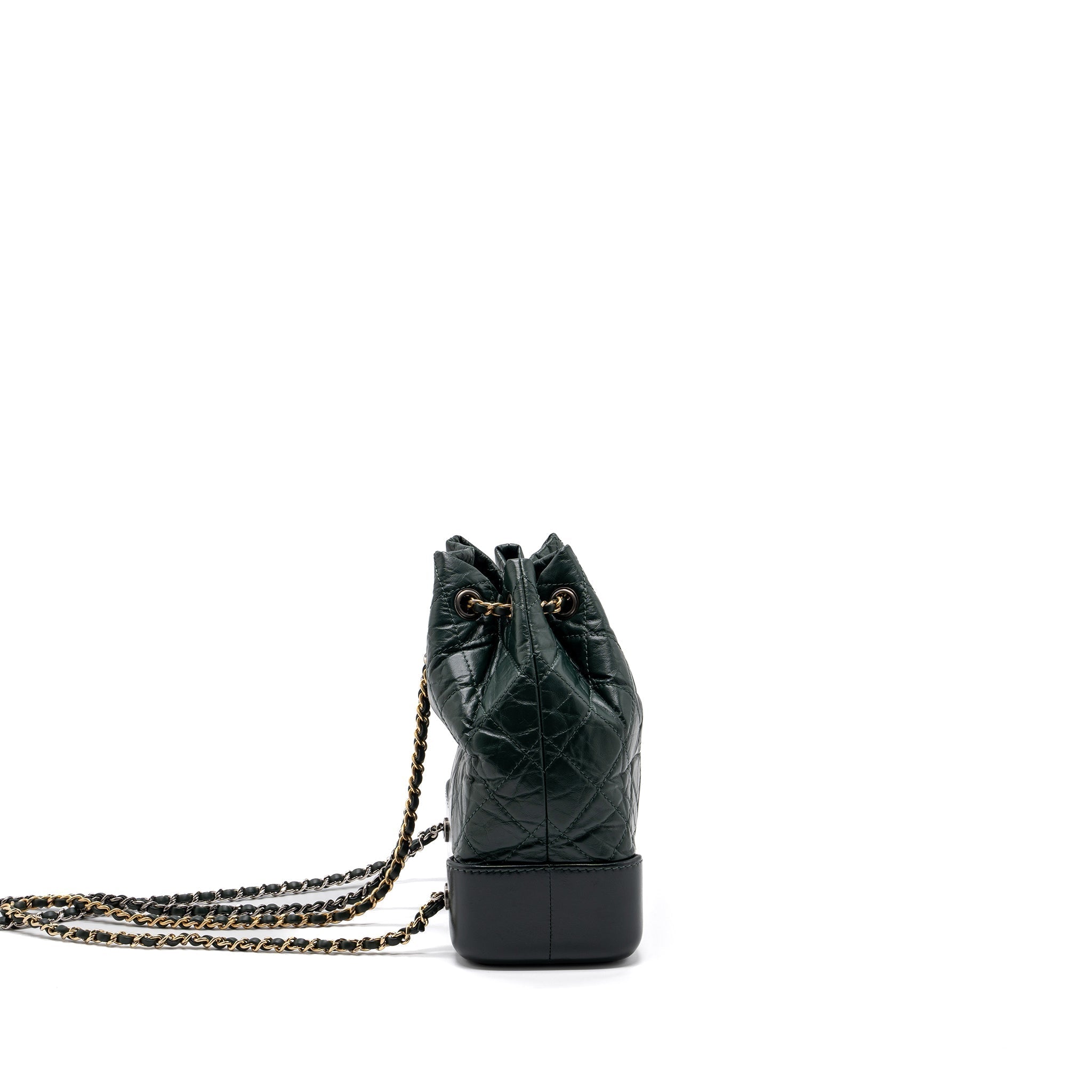 SMALL GABRIELLE BACKPACK AGED CALFSKIN DARK GREEN MULTICOLOUR HARDWARE