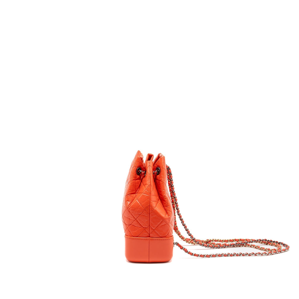 SMALL GABRIELLE BACKPACK AGED CALFSKIN RED MULTICOLOUR HARDWARE