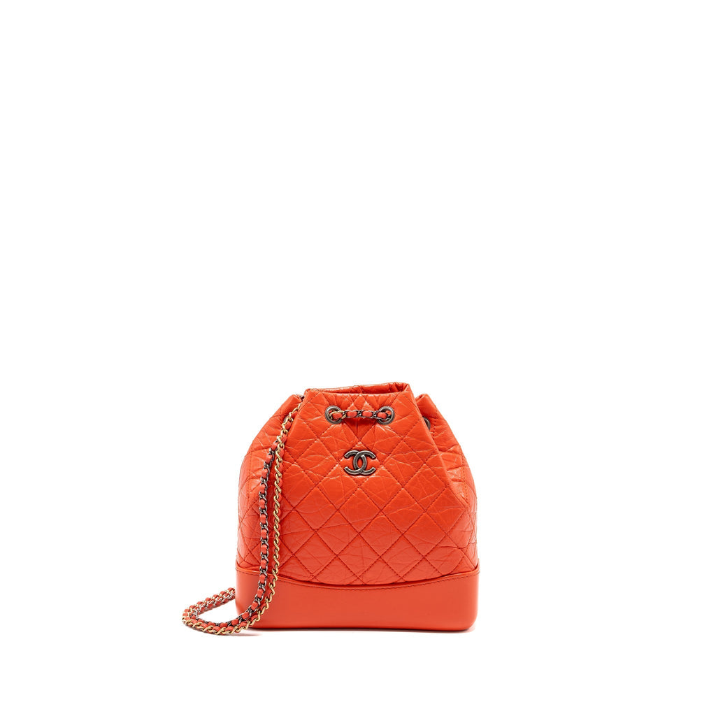 SMALL GABRIELLE BACKPACK AGED CALFSKIN RED MULTICOLOUR HARDWARE