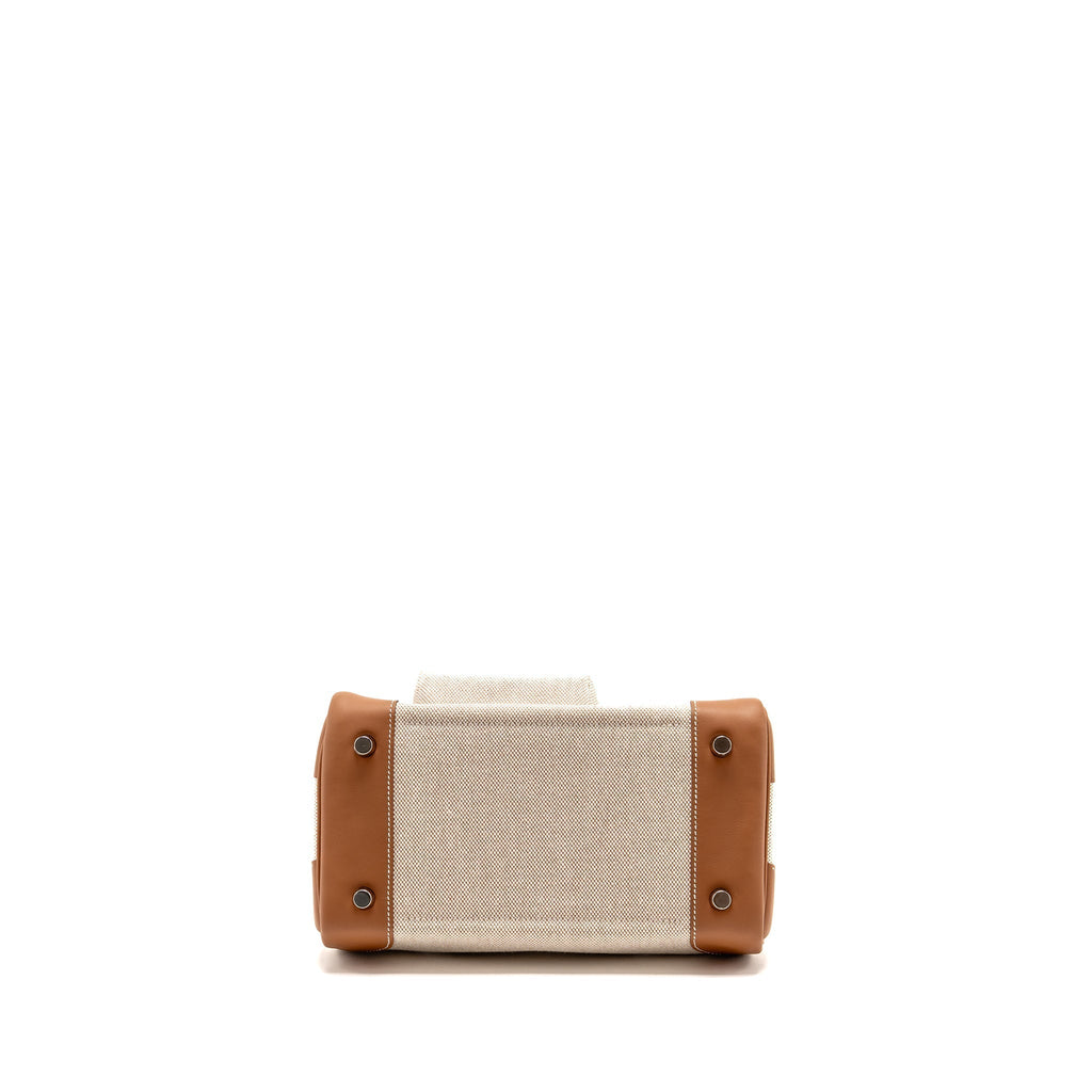 HERMES BIRKIN 25 CARGO TOILE H/SWIFT ECRU-BEIGE/GOLD SHW