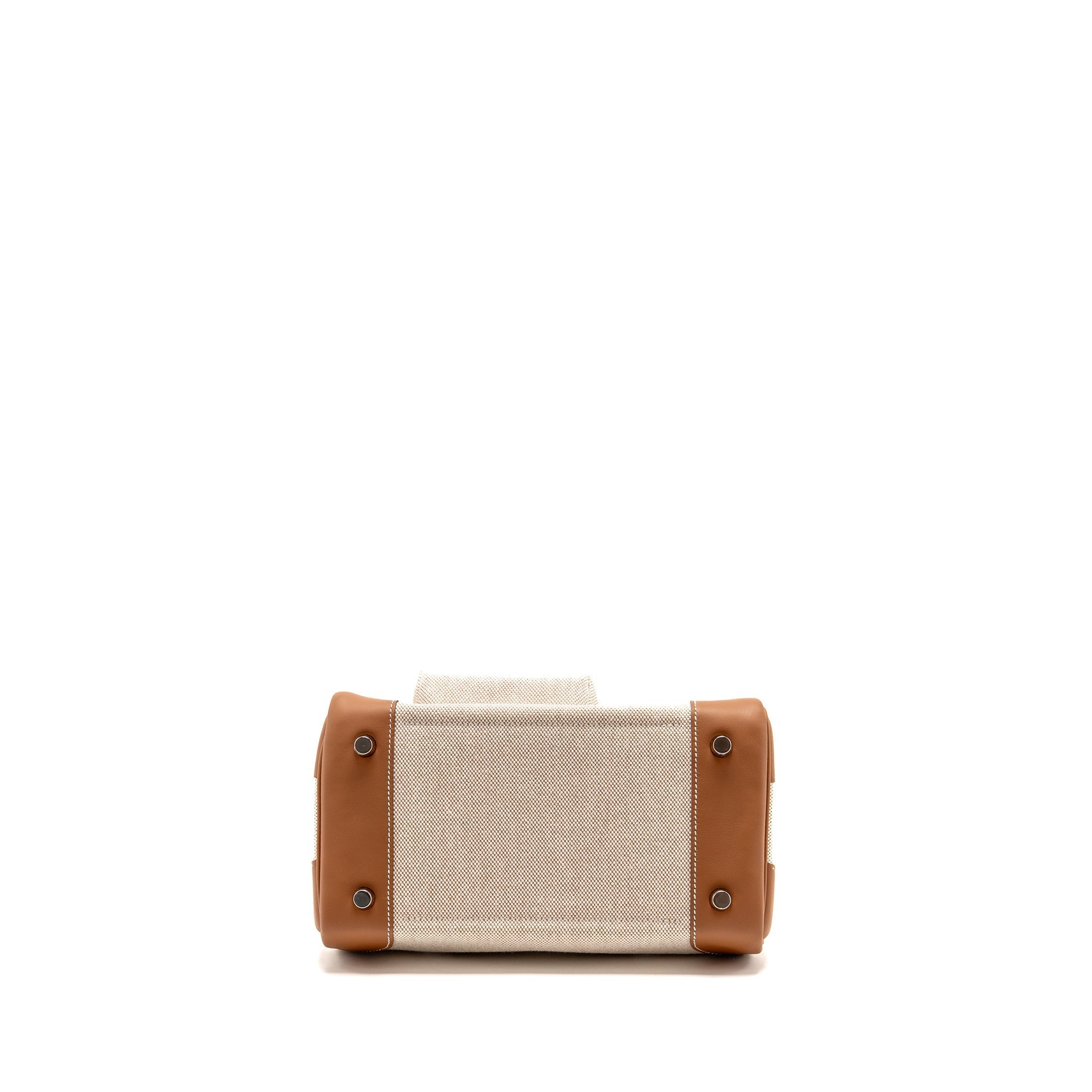 HERMES BIRKIN 25 CARGO TOILE H/SWIFT ECRU-BEIGE/GOLD SHW