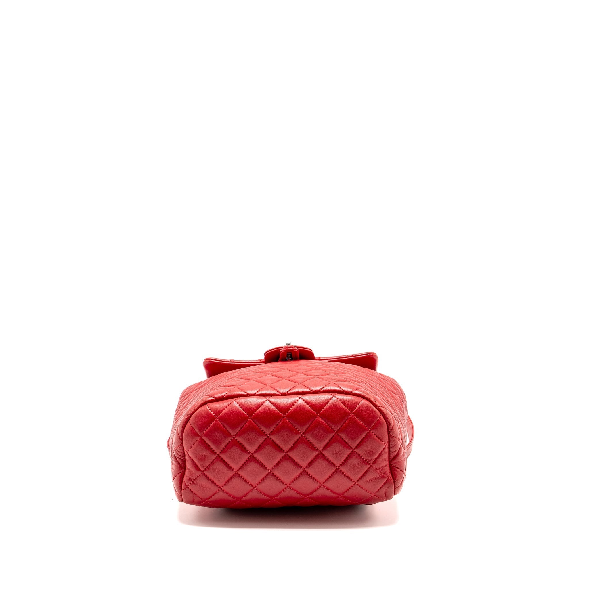 SMALL URBAN SPIRIT QUILTED BACKPACK LAMBSKIN RED LGHW