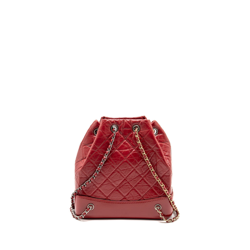 SMALL GABRIELLE BACKPACK CALFSKIN RED MULTICOLOUR HARDWARE