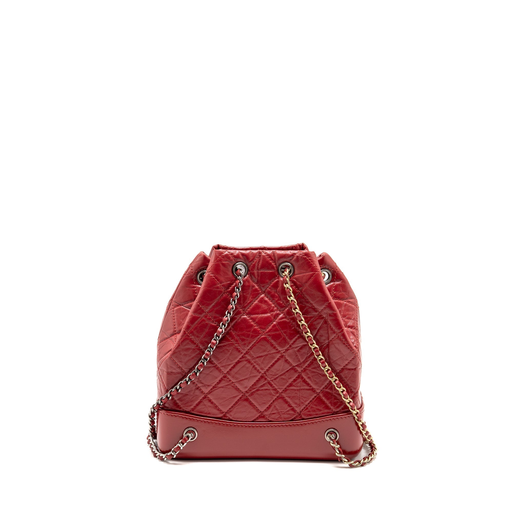 SMALL GABRIELLE BACKPACK CALFSKIN RED MULTICOLOUR HARDWARE