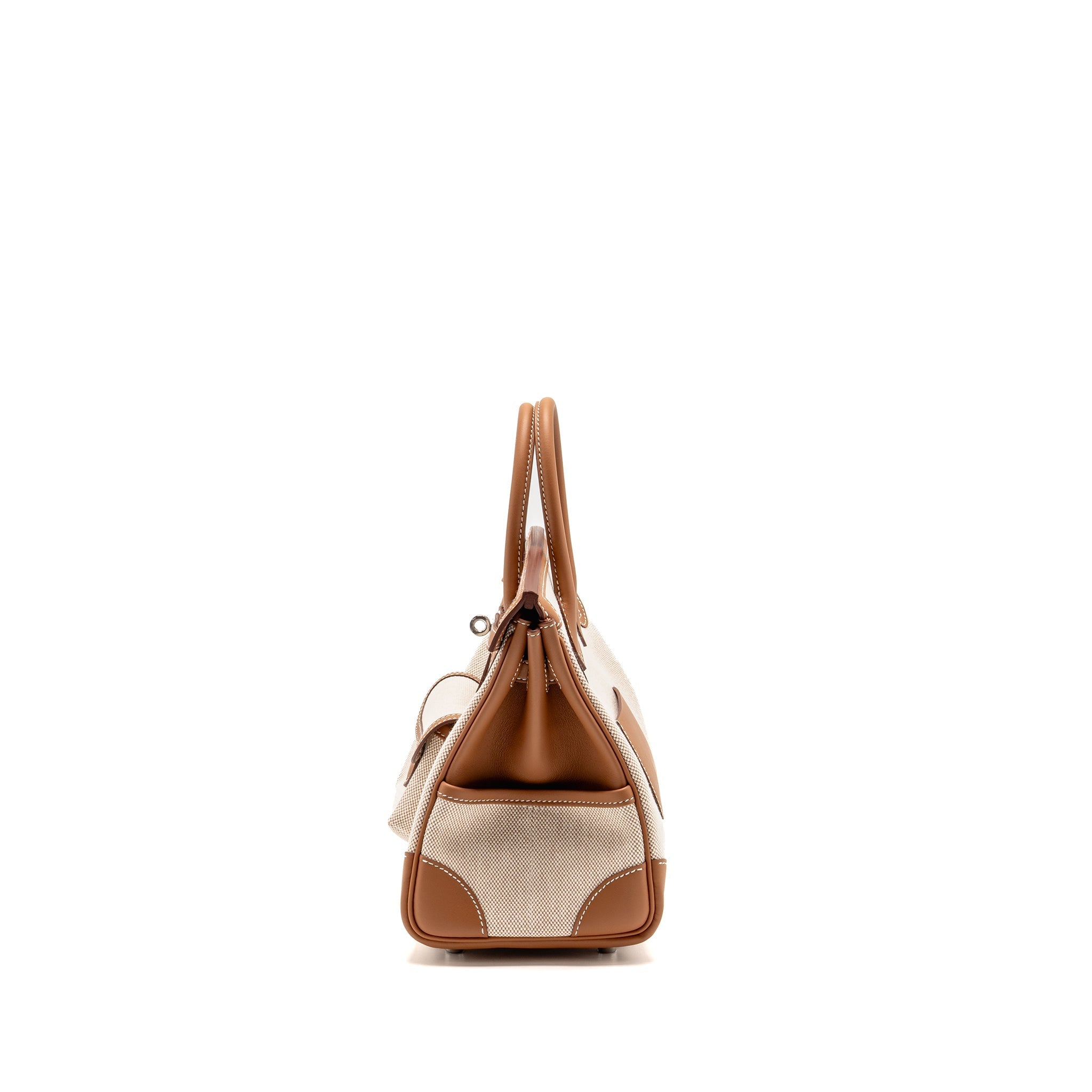 HERMES BIRKIN 25 CARGO TOILE H/SWIFT ECRU-BEIGE/GOLD SHW