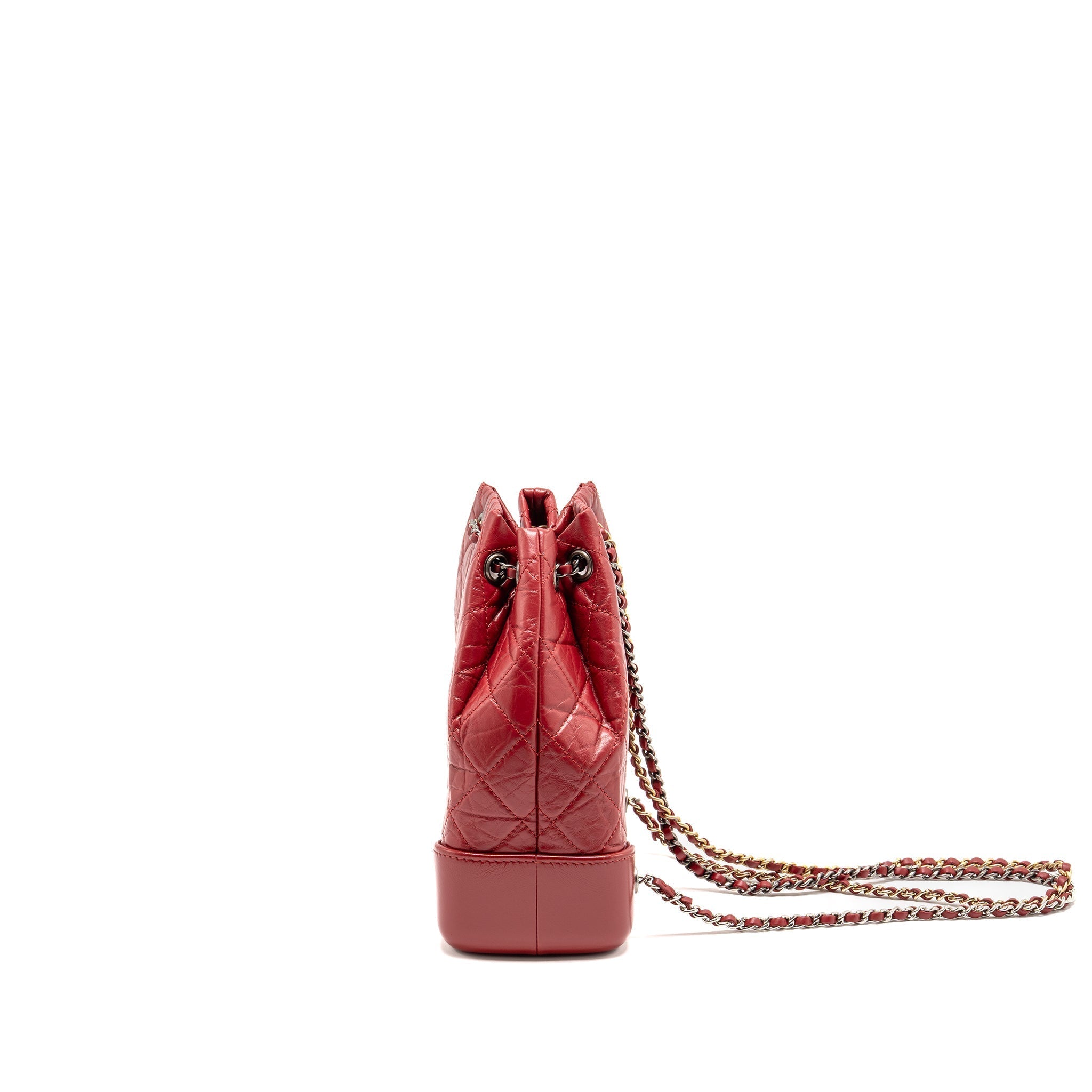 SMALL GABRIELLE BACKPACK CALFSKIN RED MULTICOLOUR HARDWARE