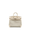 HERMES BIRKIN 25 TOILE H/SWIFT ECRU-AMANDE/NATA SHW