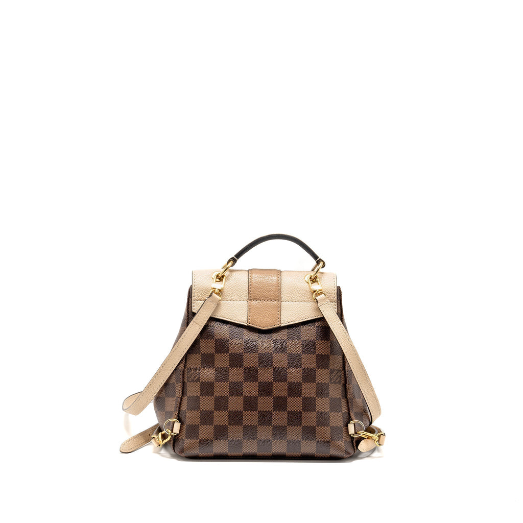 CLAPTON BACKPACK DAMIER EBENE/LIGHT PINK GHW