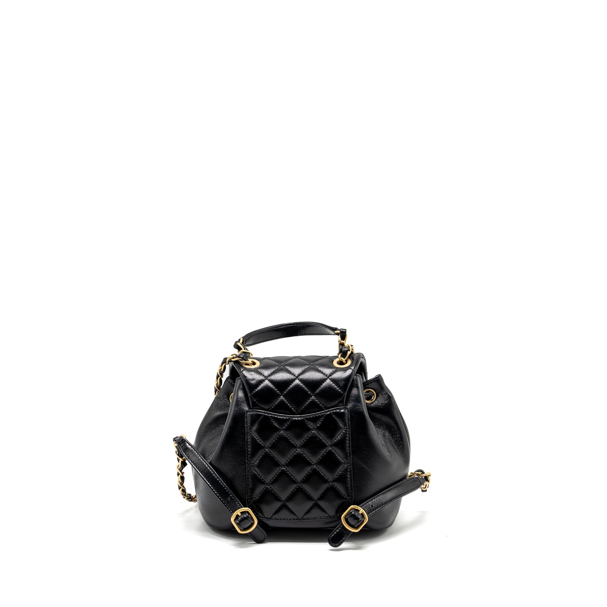 23K MINI BACKPACK LAMBSKIN BLACK GHW (MICROCHIP)