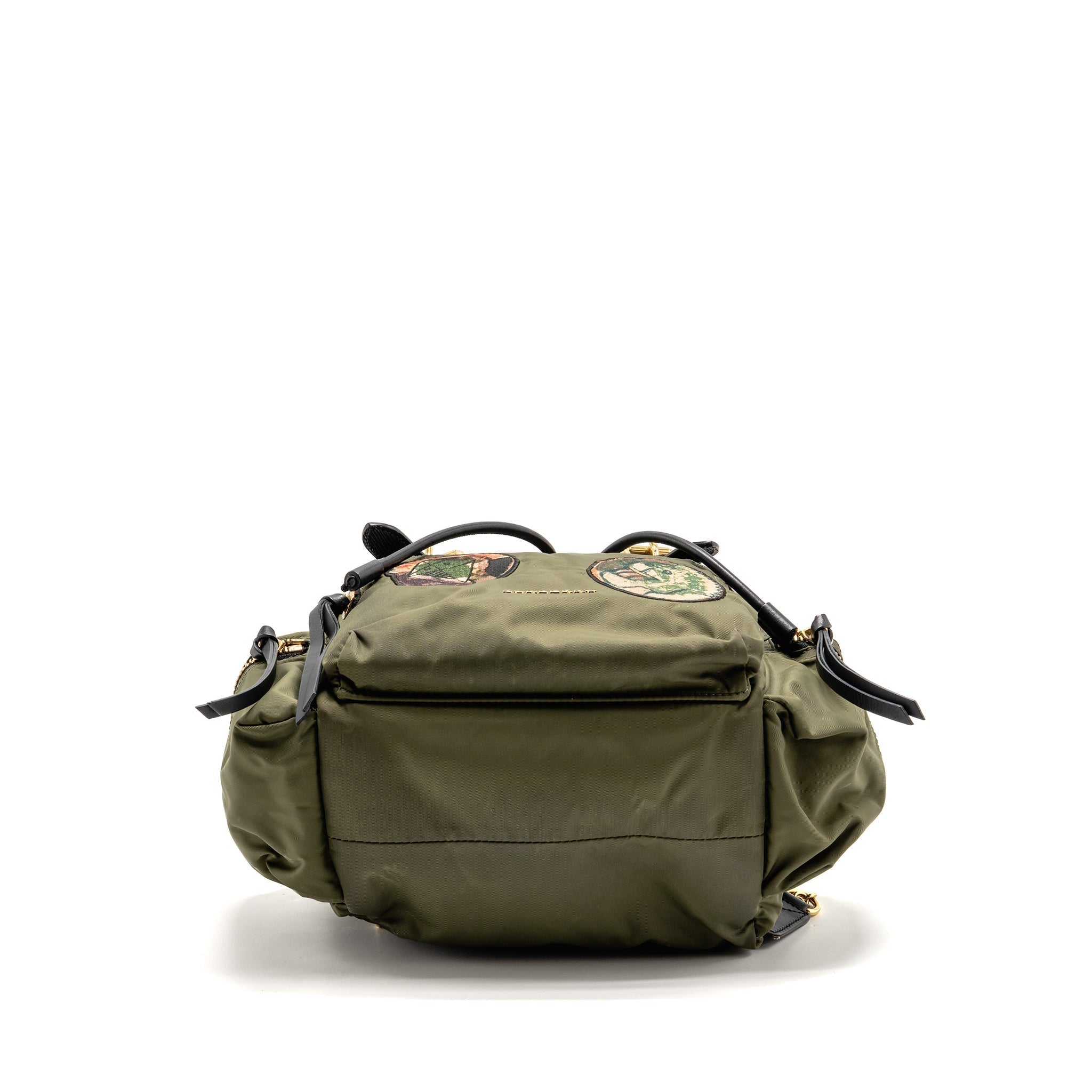 PATCHES RUCKSACK MEDIUM BACKPACK NYLON DARK GREEN GHW