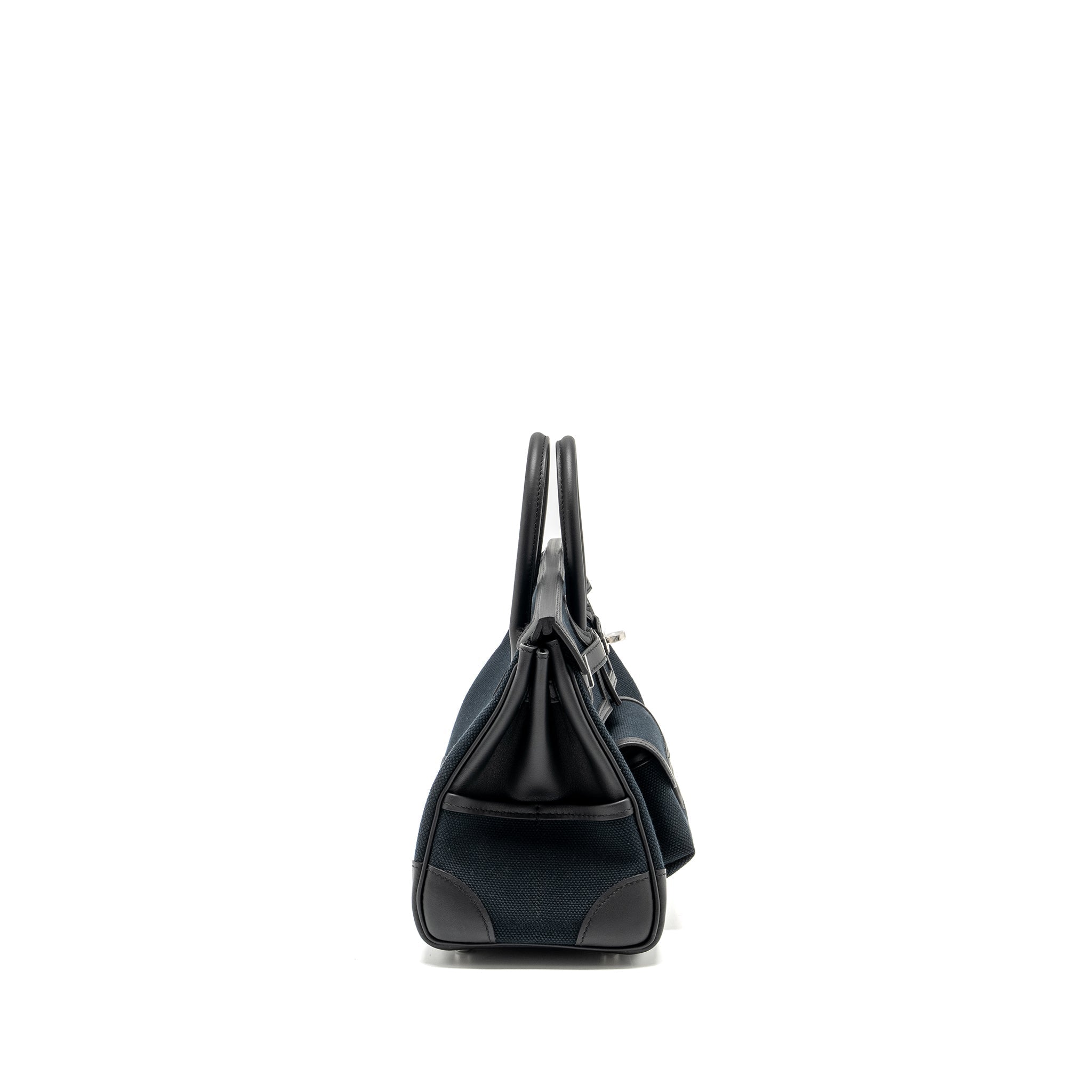 HERMES BIRKIN 25 CARGO TOILE GEOLAND/SWIFT BLACK SHW