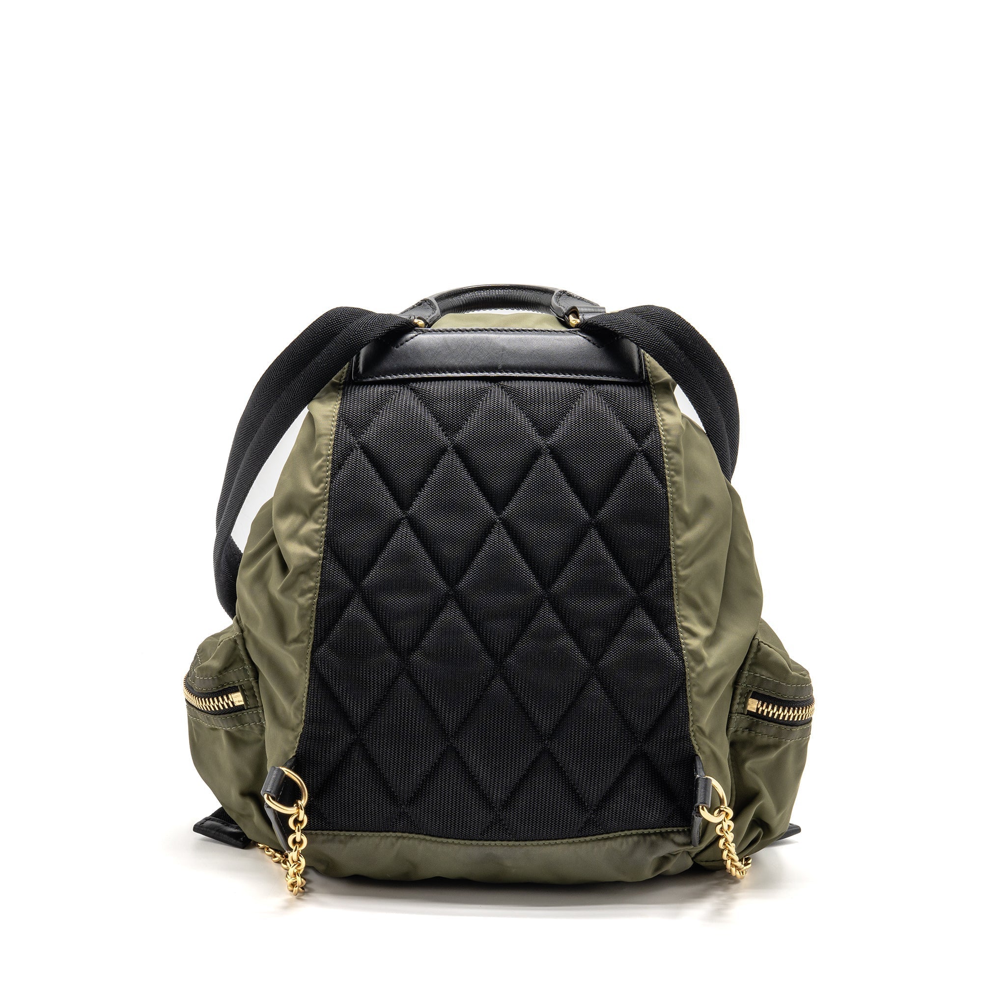 PATCHES RUCKSACK MEDIUM BACKPACK NYLON DARK GREEN GHW