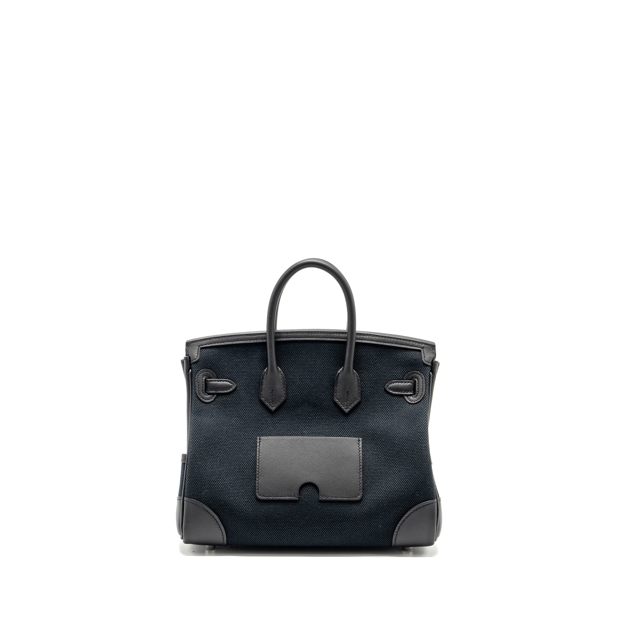 HERMES BIRKIN 25 CARGO TOILE GEOLAND/SWIFT BLACK SHW