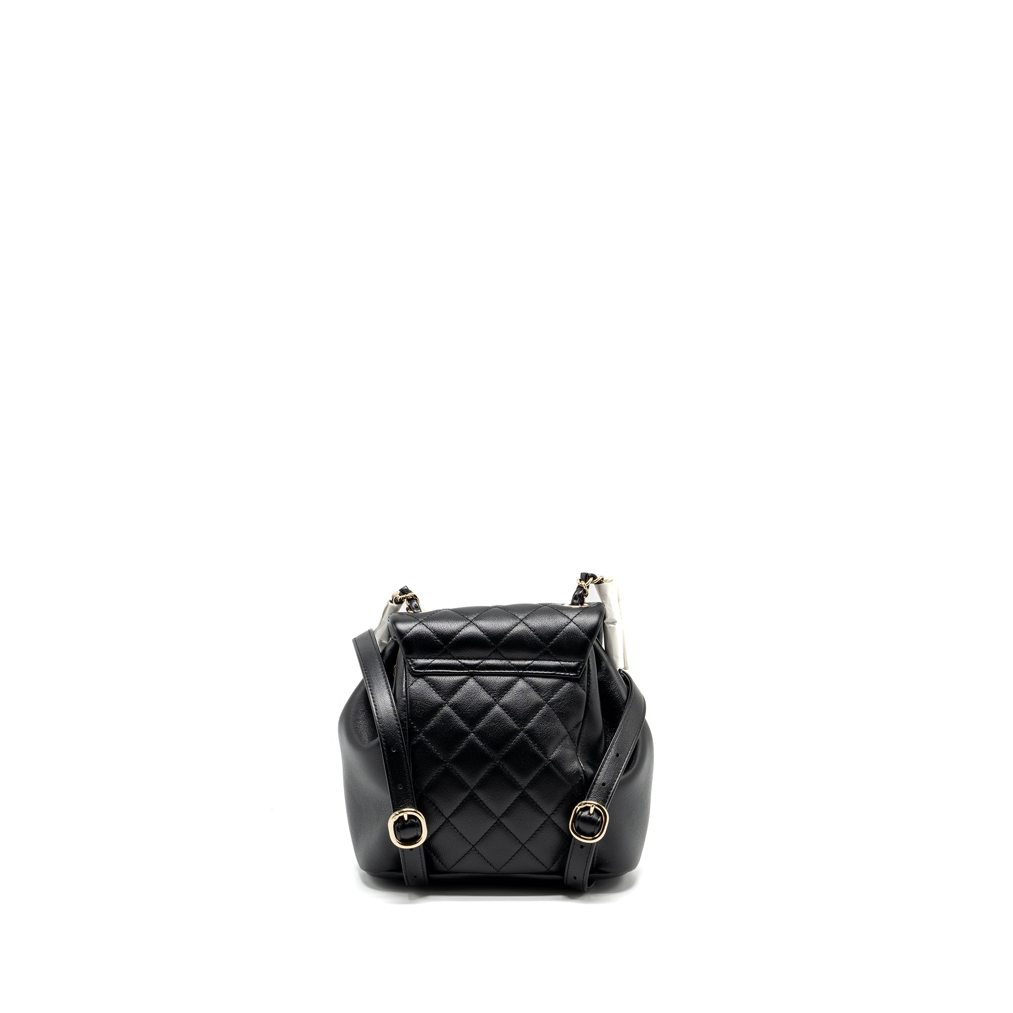24P MINI DUMA BACKPACK CALFSKIN BLACK LGHW (MICROCHIP)