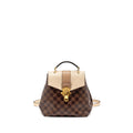 CLAPTON BACKPACK DAMIER EBENE/LIGHT PINK GHW