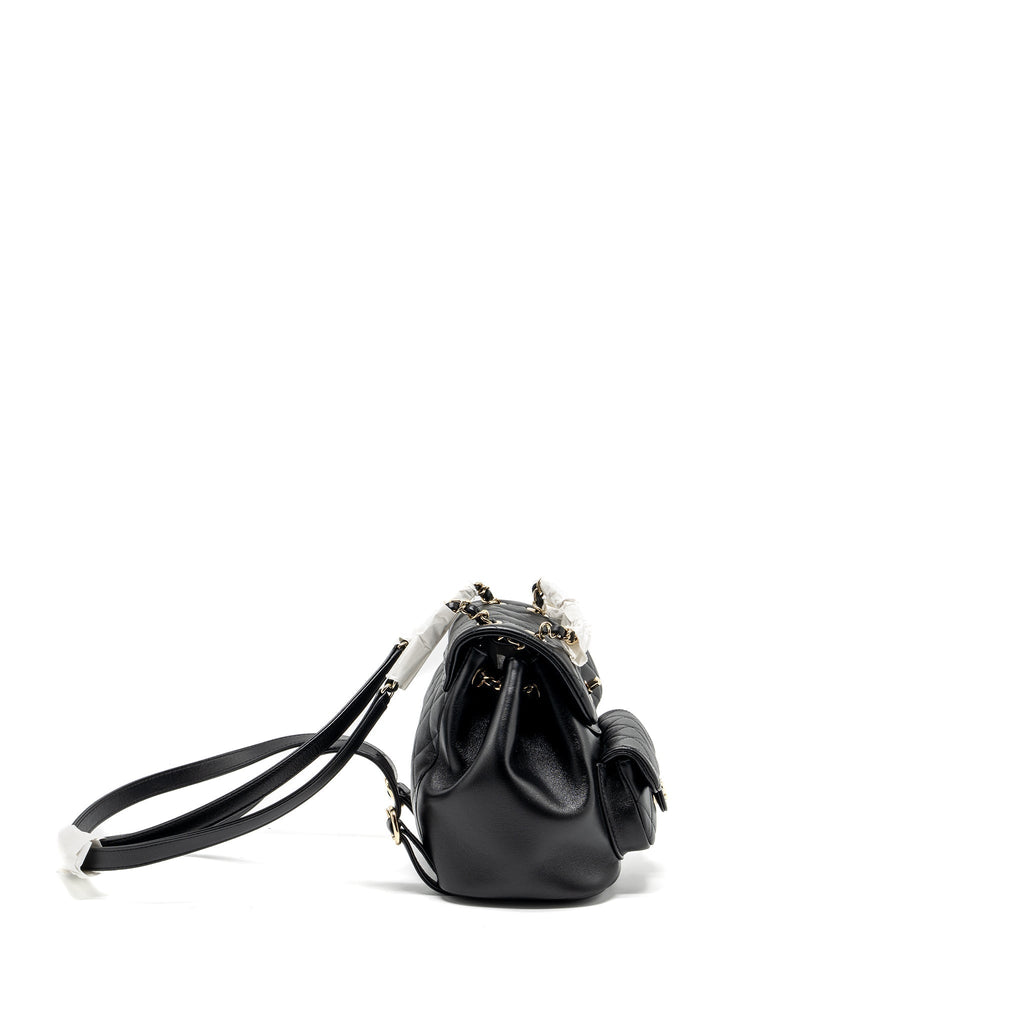 24P MINI DUMA BACKPACK CALFSKIN BLACK LGHW (MICROCHIP)