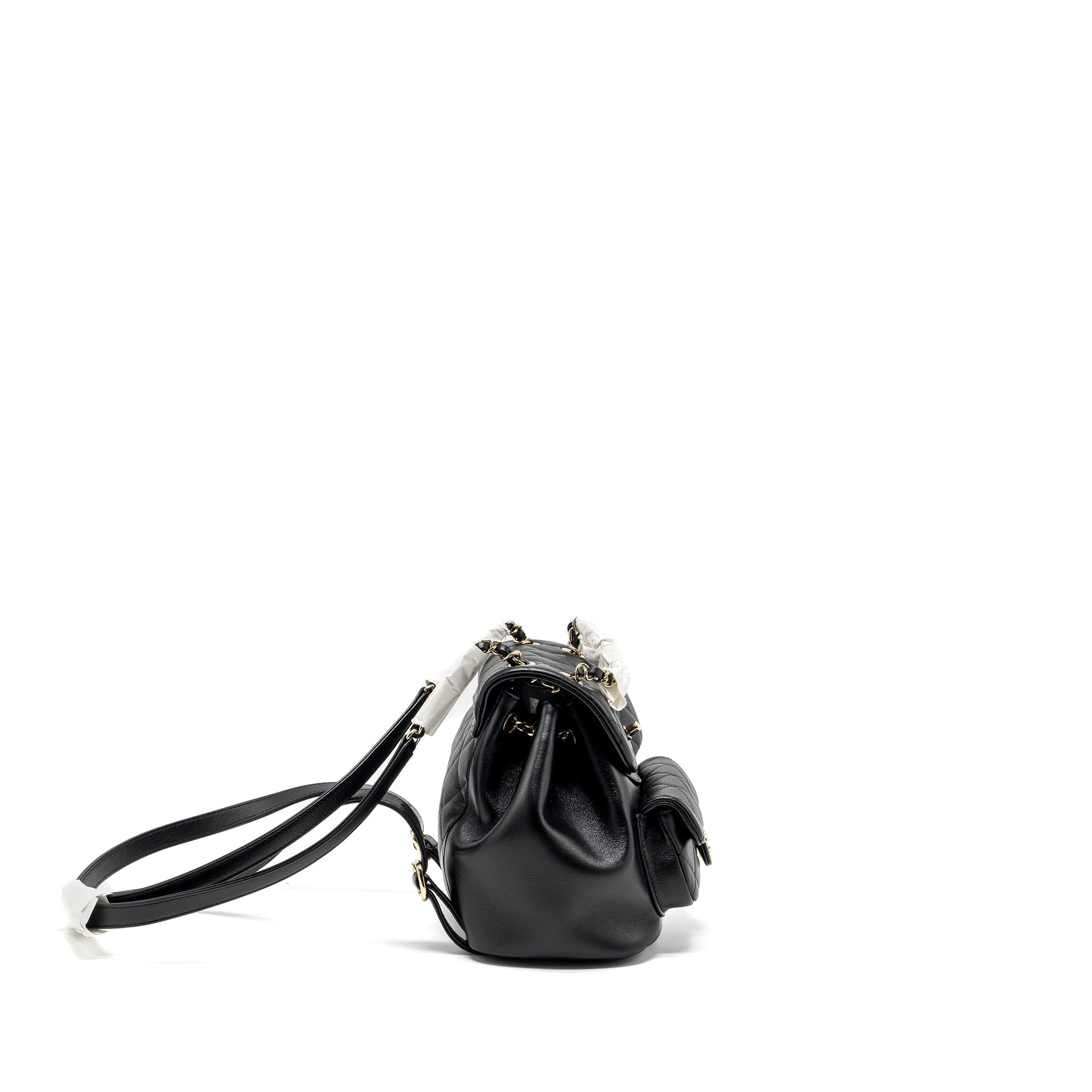24P MINI DUMA BACKPACK CALFSKIN BLACK LGHW (MICROCHIP)