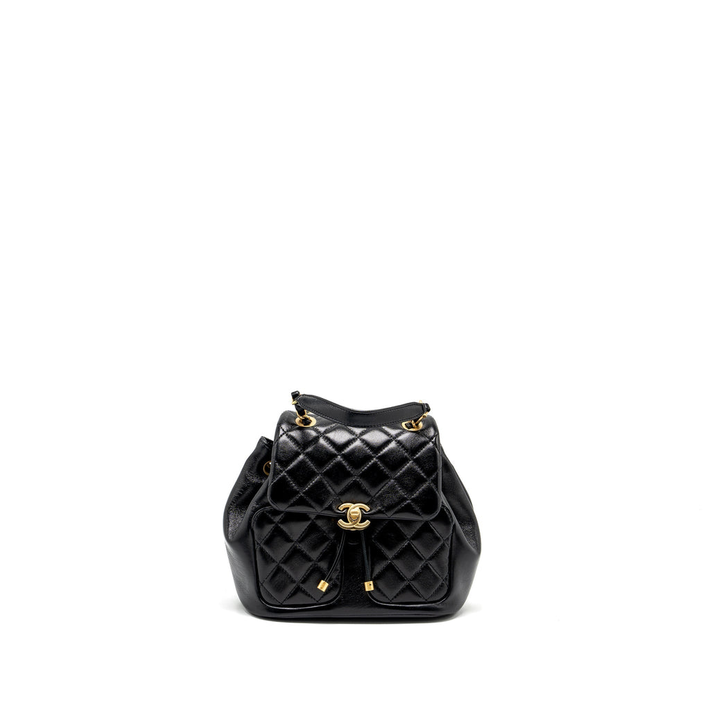 23K MINI BACKPACK LAMBSKIN BLACK GHW (MICROCHIP)