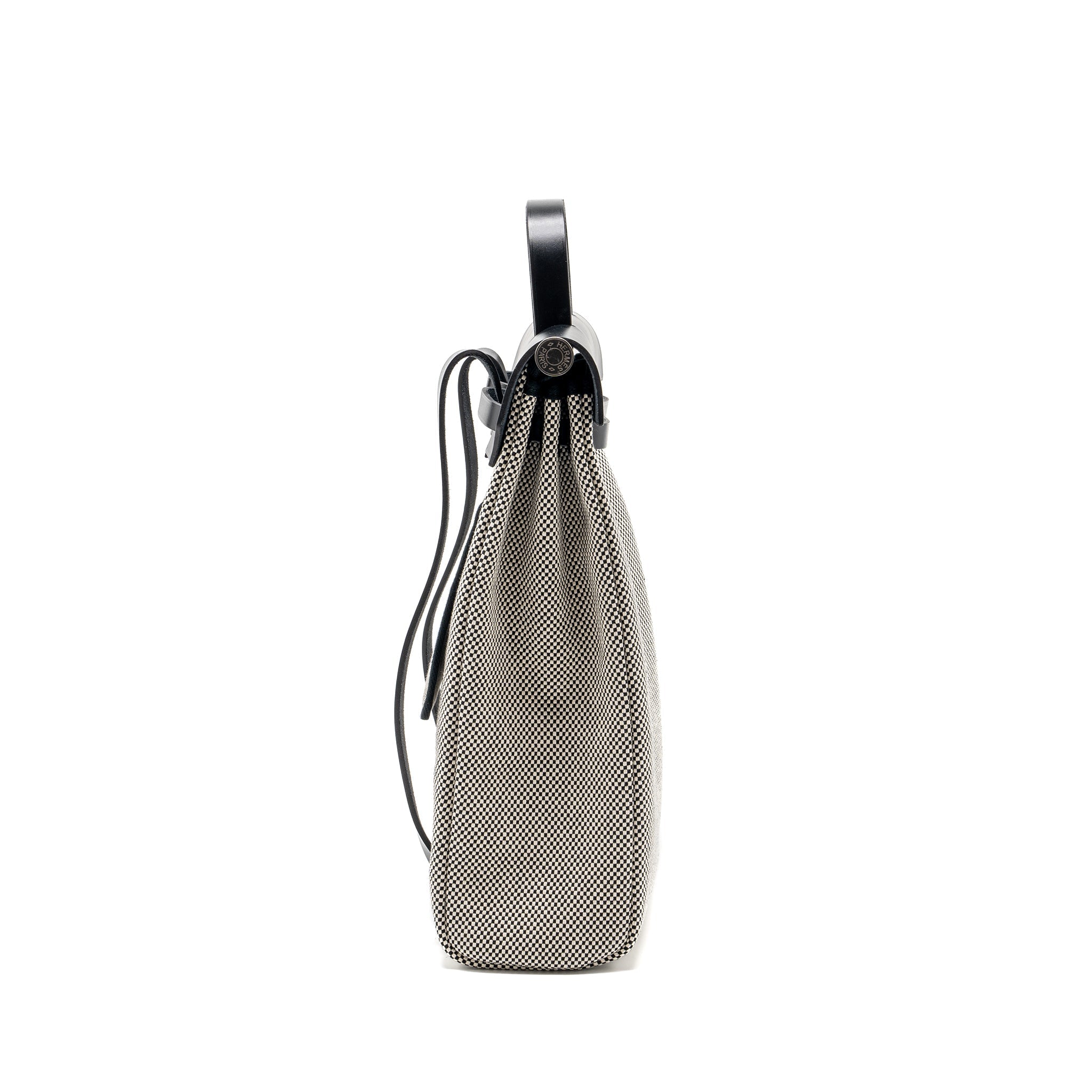 HERBAG A DOS ZIP RETOURNE BACKPACK CANVAS/ HUNTER ECRU/BLACK SHW