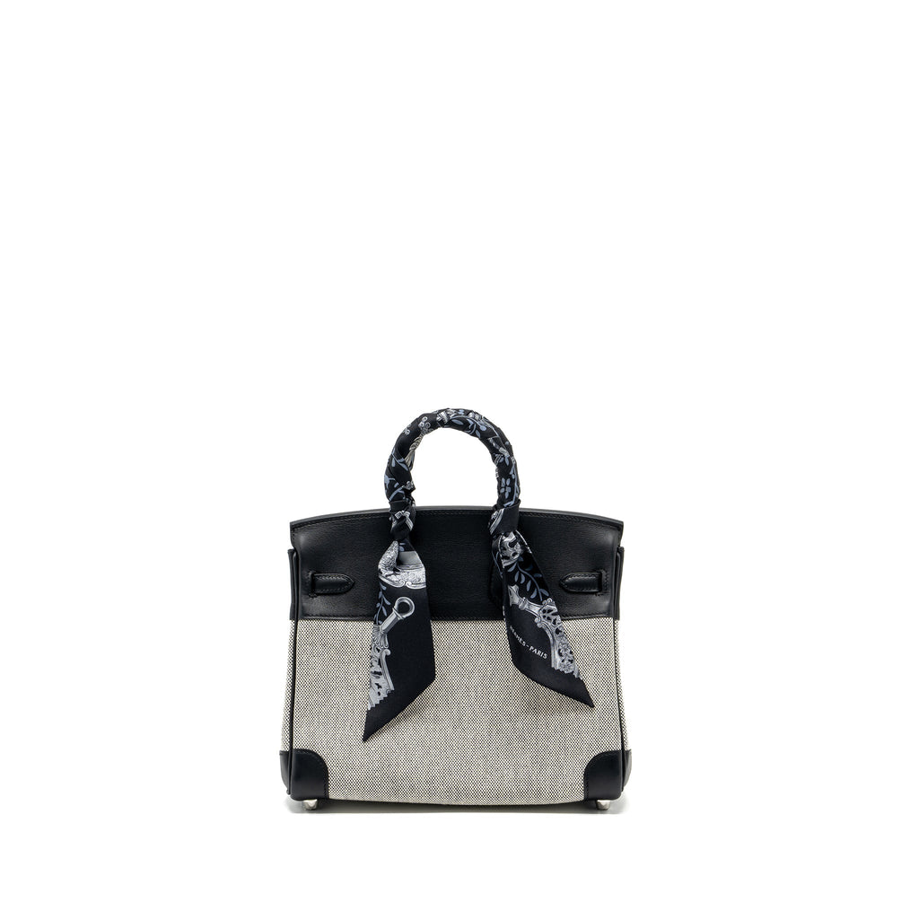 HERMES BIRKIN 25 TOILE SWIFT/CANVAS BLACK SHW