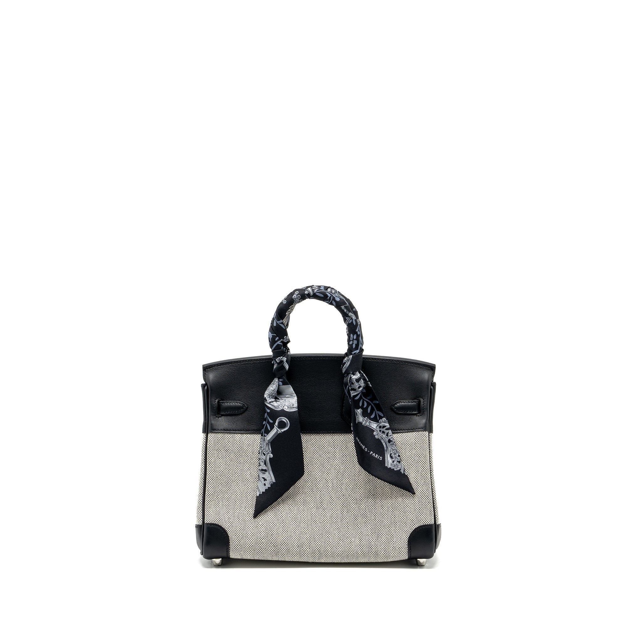 HERMES BIRKIN 25 TOILE SWIFT/CANVAS BLACK SHW