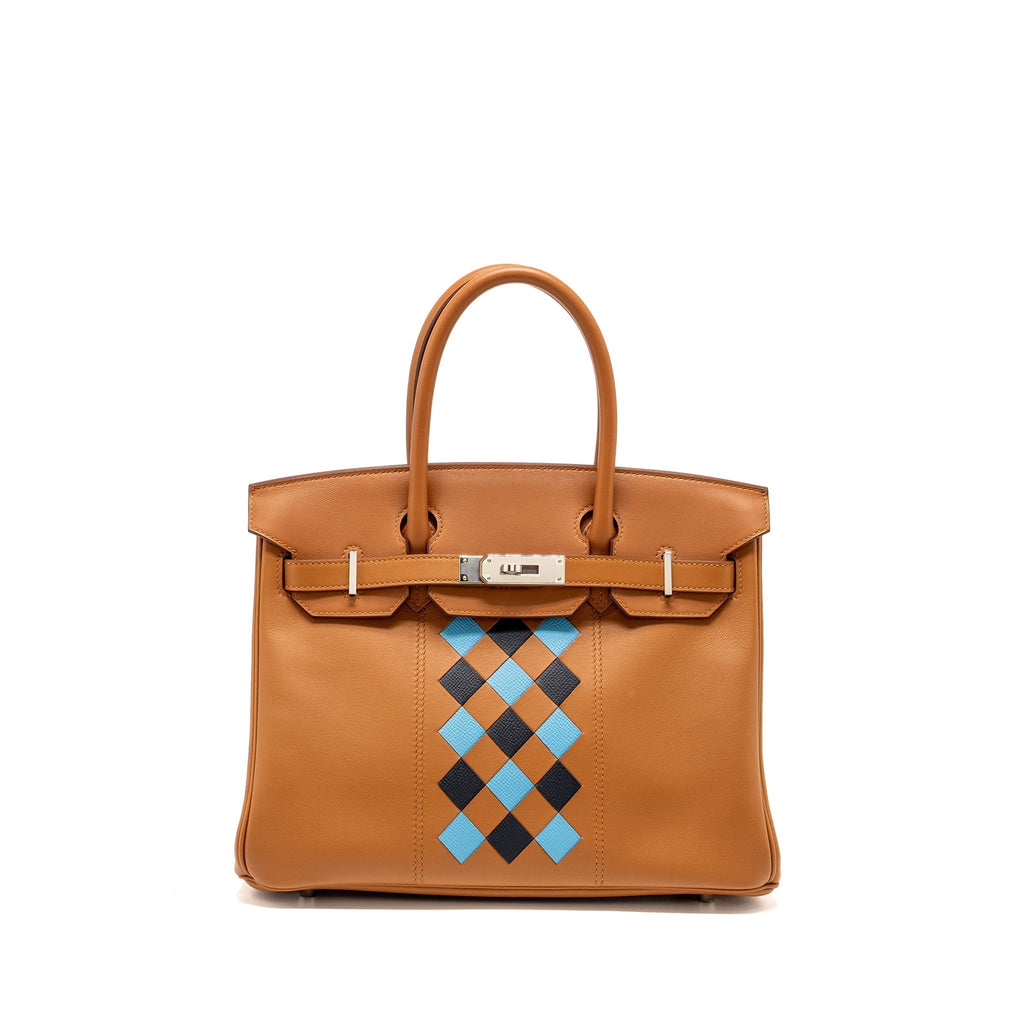 HERMES BIRKIN 30 TRESSAGE SWIFT/EPSOM GOLD/BLEU INDIGO/BLEU NORD SHW