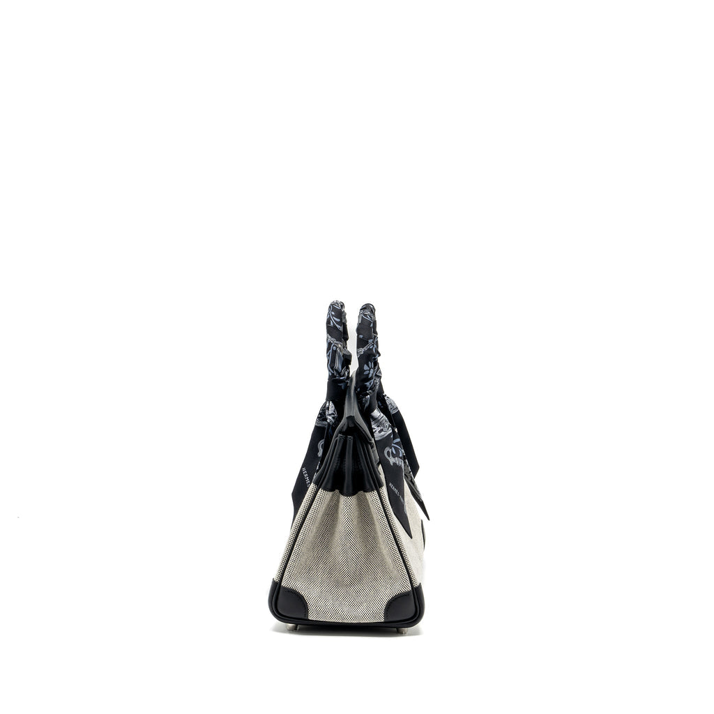 HERMES BIRKIN 25 TOILE SWIFT/CANVAS BLACK SHW