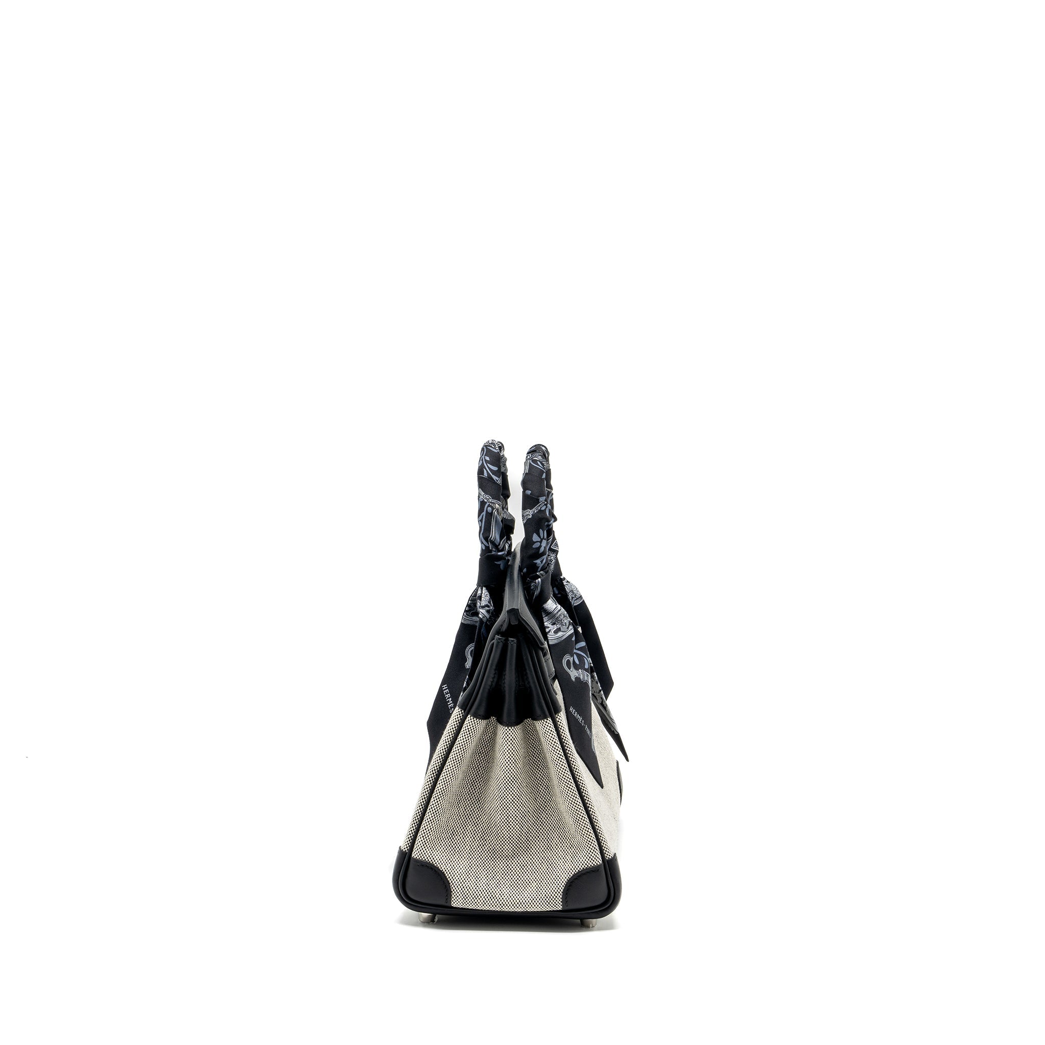HERMES BIRKIN 25 TOILE SWIFT/CANVAS BLACK SHW