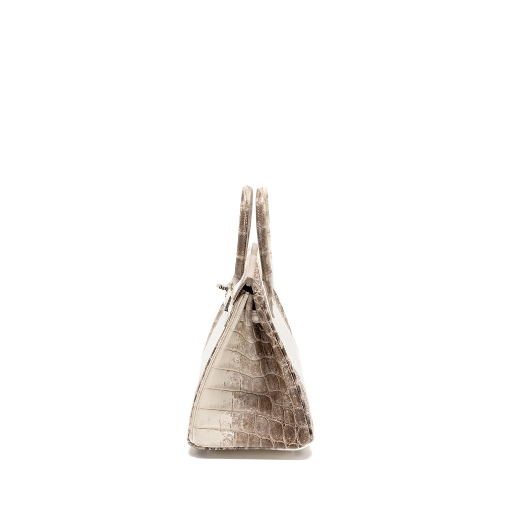 HERMES BIRKIN 25 CROCODILE NILOTICUS HIMALAYA 01 BLANC SHW
