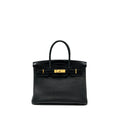 HERMES BIRKIN 30 ALLIGATOR MAT TOUCH TOGO BLACK GHW