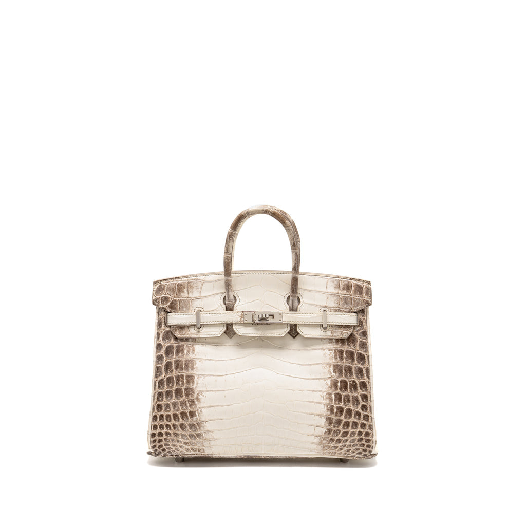 HERMES BIRKIN 25 CROCODILE NILOTICUS HIMALAYA 01 BLANC SHW