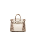 HERMES BIRKIN 25 CROCODILE NILOTICUS HIMALAYA 01 BLANC SHW