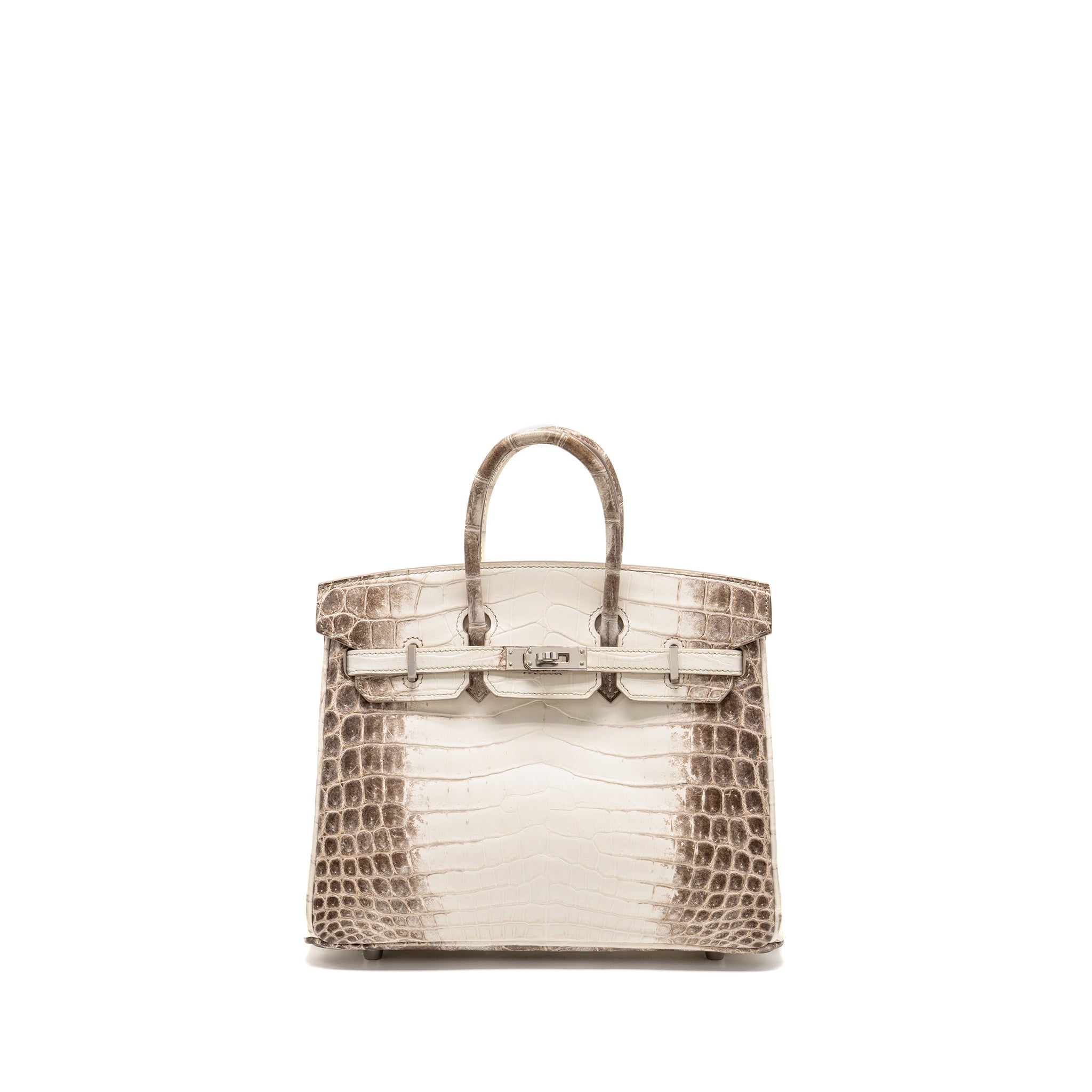 HERMES BIRKIN 25 CROCODILE NILOTICUS HIMALAYA 01 BLANC SHW