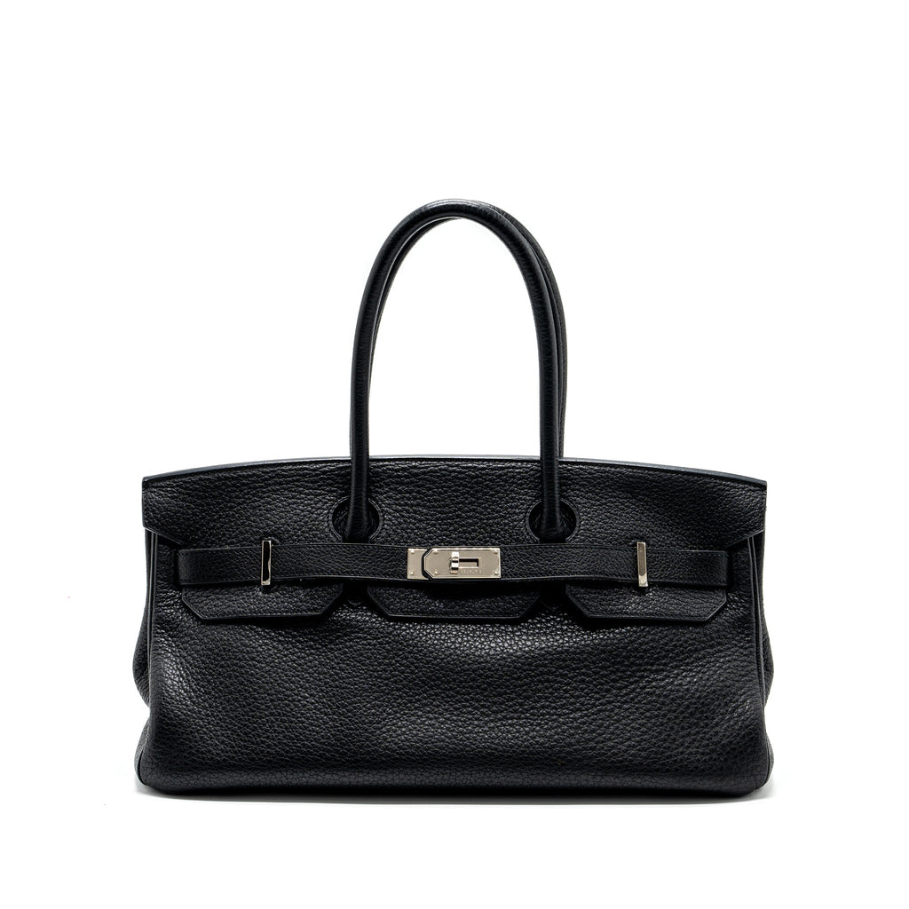 HERMES SHOULDER BIRKIN CLEMENCE BLACK SHW