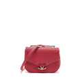 GIANT CC LOGO MESSENGER BAG GRAINED CALFSKIN PINK LGHW