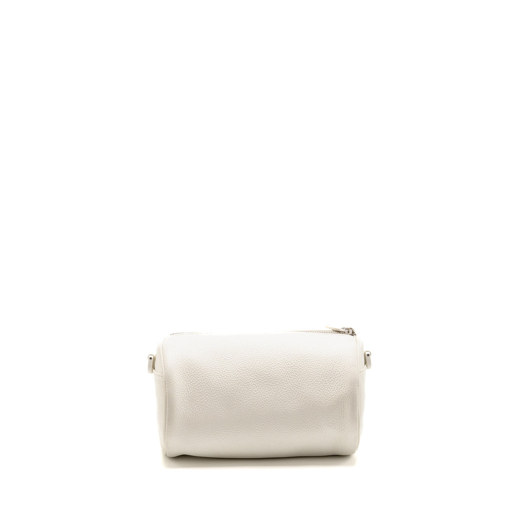 HOMME X DANIEL ARSHAM ROLLER MESSAGER BAG GRAINED CALFSKIN WHITE SHW