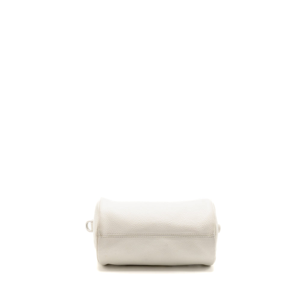 HOMME X DANIEL ARSHAM ROLLER MESSAGER BAG GRAINED CALFSKIN WHITE SHW