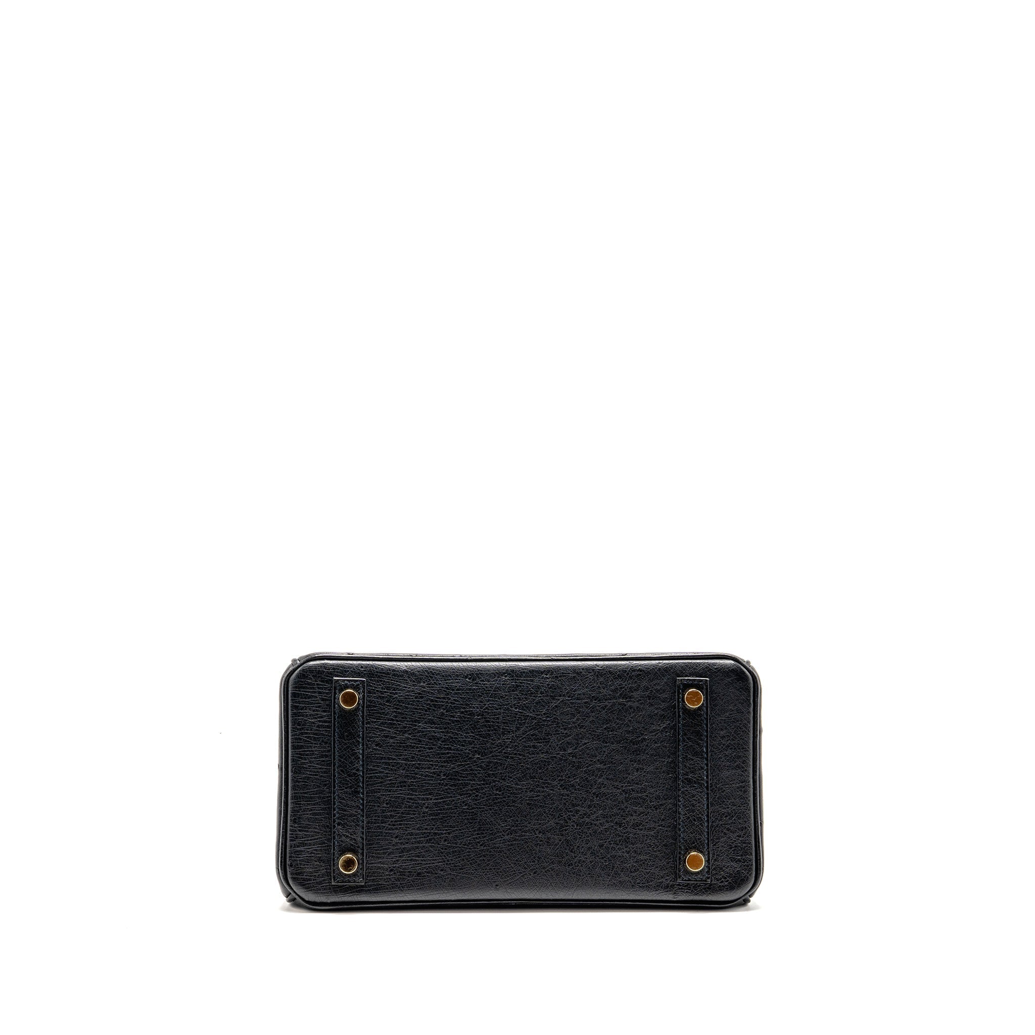 HERMES BIRKIN 25 OSTRICH BLACK GHW