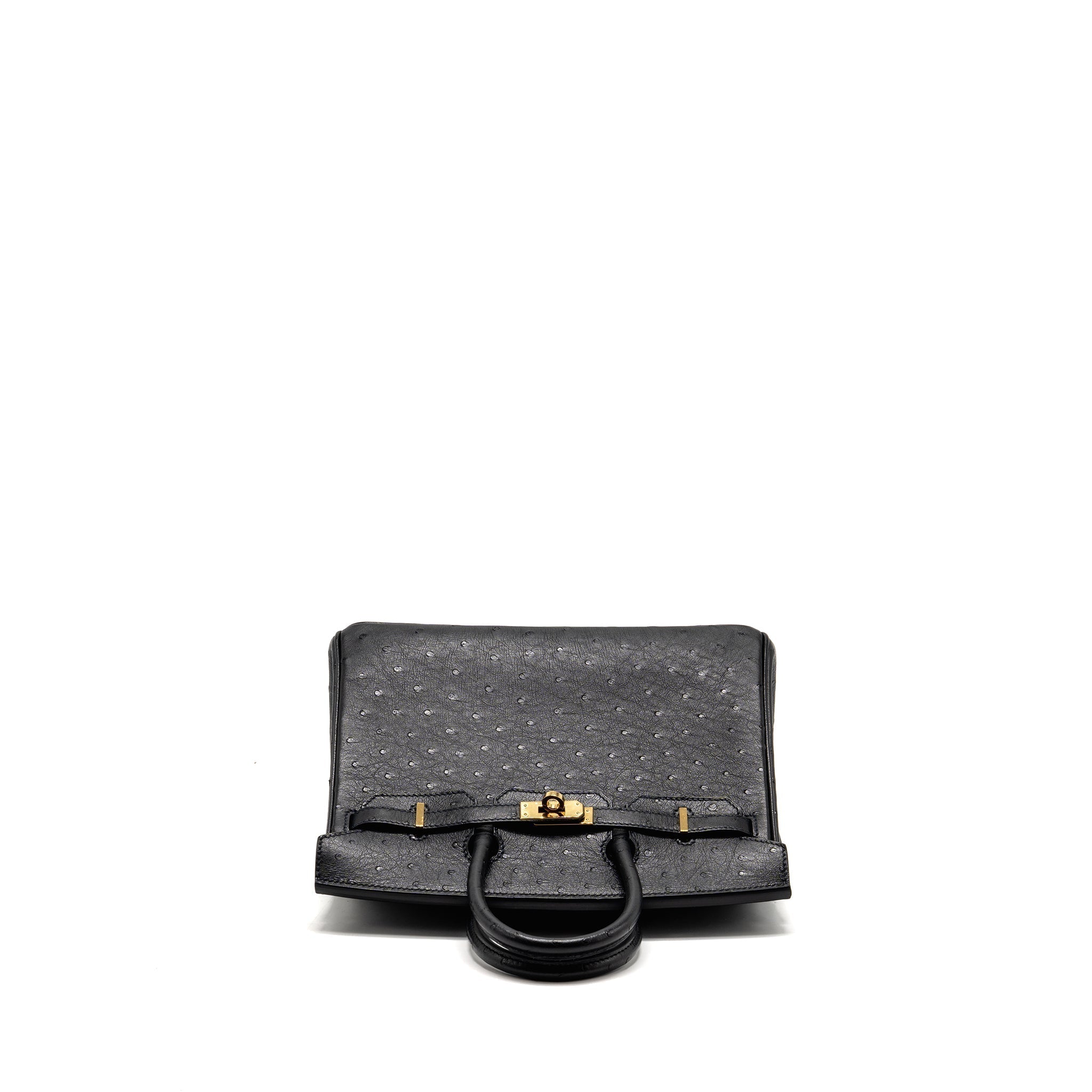 HERMES BIRKIN 25 OSTRICH BLACK GHW