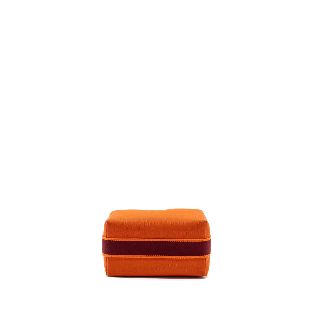 TROUSSE DE TOILETTE BRIDE A BRAC PM TRAVEL POUCH CANVAS ORANGE FEU SHW