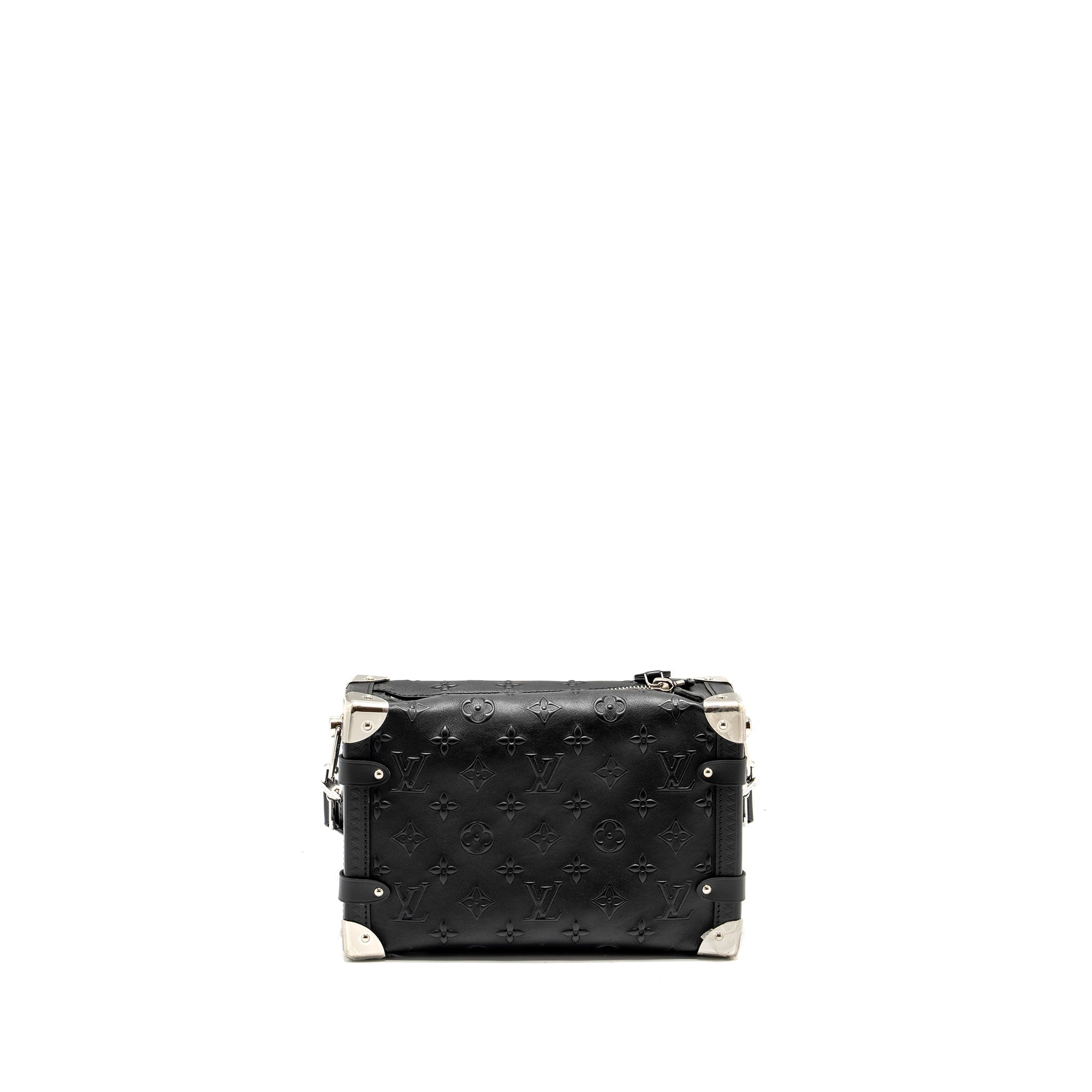 SIDE TRUNK MONOGRAM DEBOSSED CALFSKIN BLACK SHW