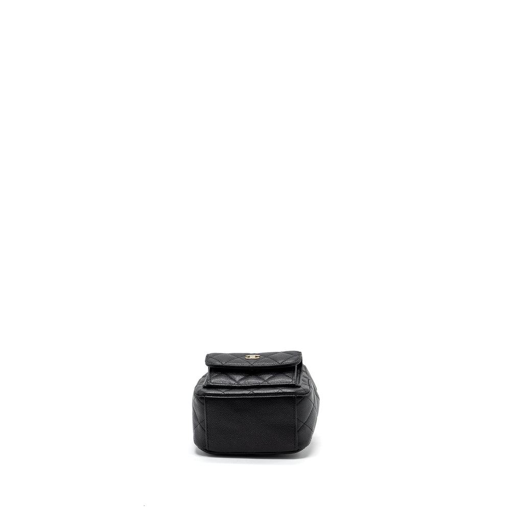 24C MINI BACKPACK / CROSSBODY BAG CAVIAR BLACK LGHW (MICROCHIP)