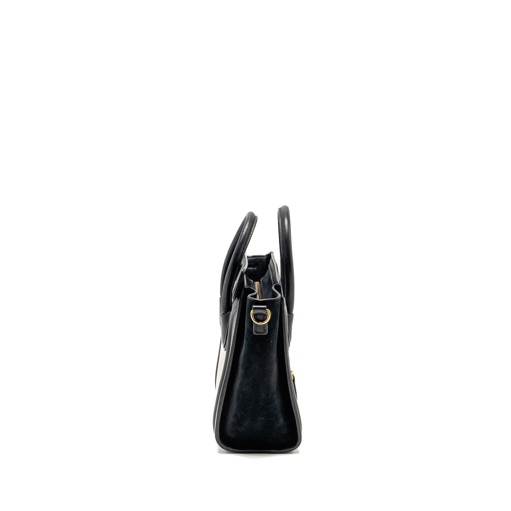 NANO LUGGAGE BAG CALFSKIN BLACK / WHITE GHW