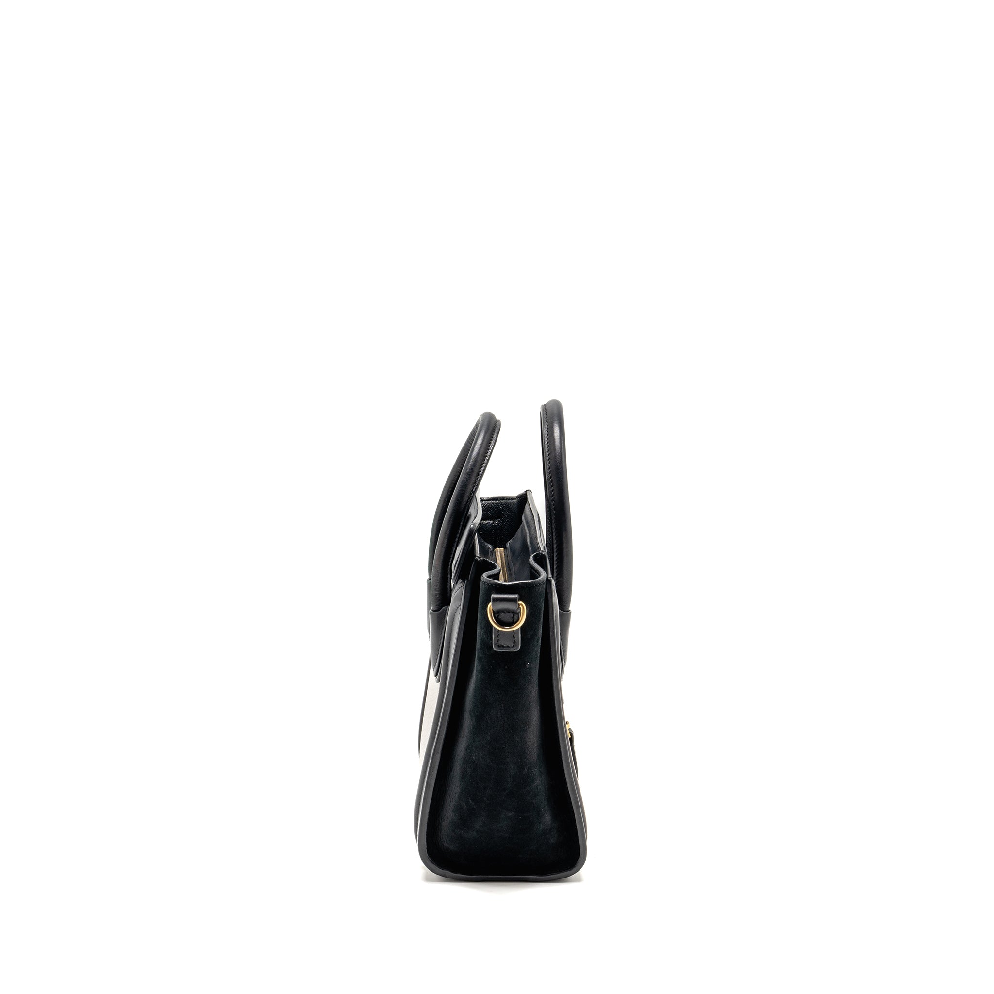 NANO LUGGAGE BAG CALFSKIN BLACK / WHITE GHW