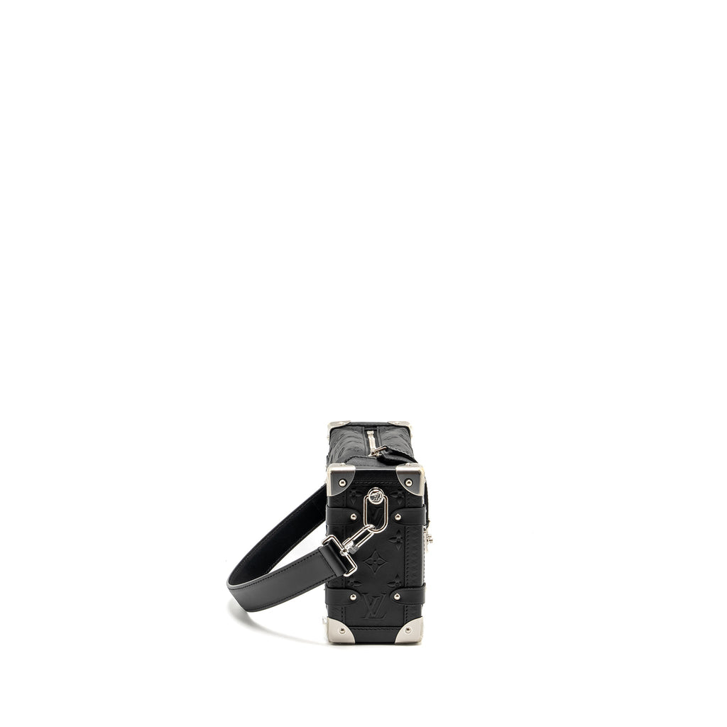 SIDE TRUNK MONOGRAM DEBOSSED CALFSKIN BLACK SHW