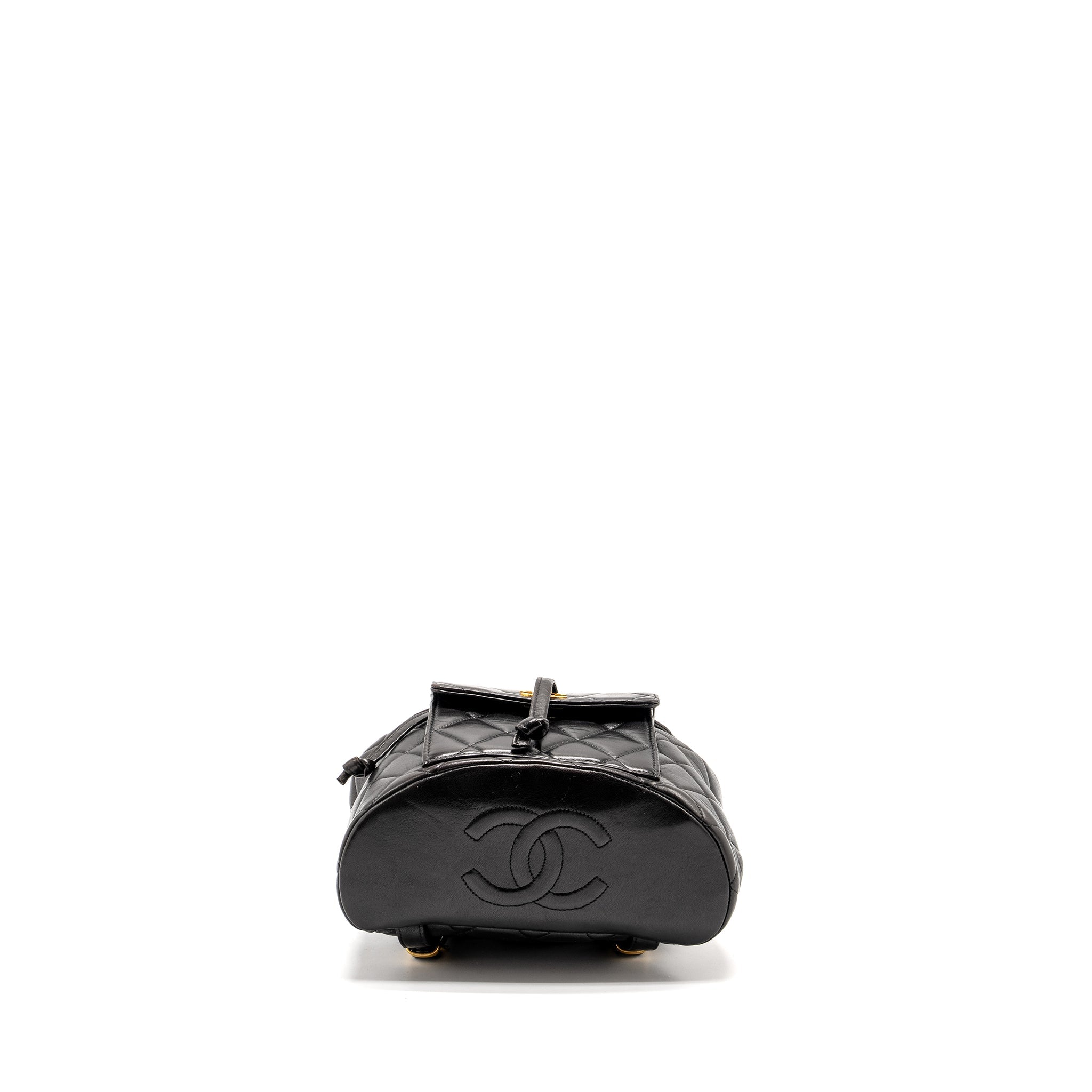 VINTAGE DUMA BACKPACK LAMBSKIN BLACK GHW