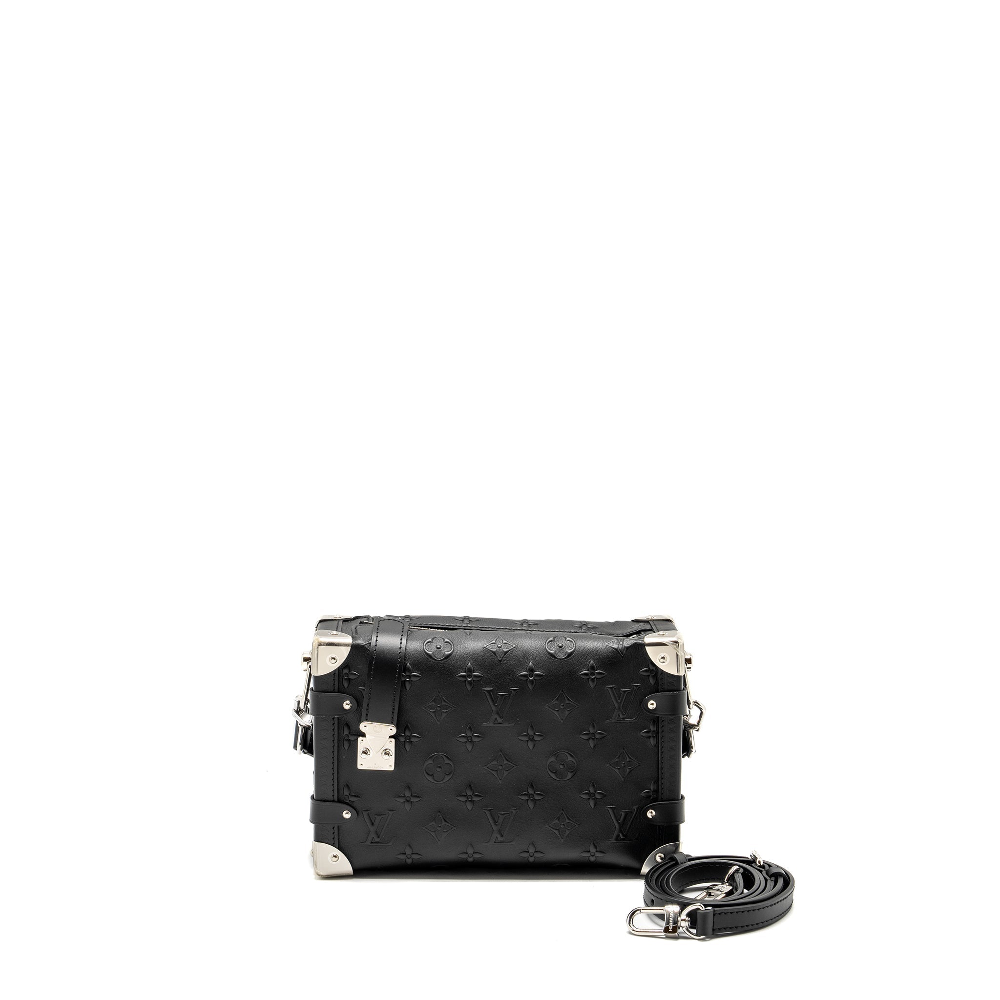 SIDE TRUNK MONOGRAM DEBOSSED CALFSKIN BLACK SHW
